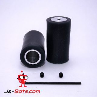 Llantas Seguidor de Línea 23x40 mm - Par Negro con Tornillos