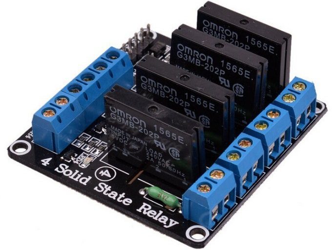 Módulo Relé de Estado Sólido 4 Canales 5V 240V 2A SSR Módulo Relé de Estado Sólido 4 Canales 5V 240V 2A SSR