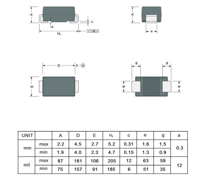 Pack x10 Diodos Rectificadores S2A SMD SMB de Alta Corriente Pack x10 Diodos Rectificadores S2A SMD SMB de Alta Corriente - Imagen 2