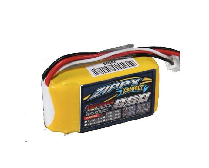 Batería Lipo 2S 850mAh 7.4V ZIPPY – Alta descarga para robótica Batería Lipo 2S 850mAh 7.4V ZIPPY – Alta descarga para robótica