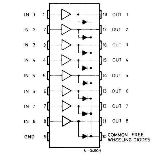 Driver ULN2803A Octal NPN Driver ULN2803A Octal NPN - Imagen 2