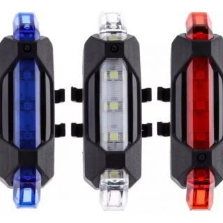 Luz LED Bicicleta Recargable USB 15 Lumens 4 Modos