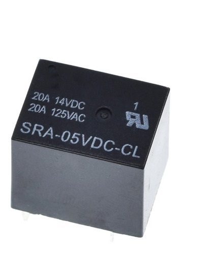 Relé Electromecánico SRA-5VDC-CL 20A SPDT Relé Electromecánico SRA-5VDC-CL 20A SPDT