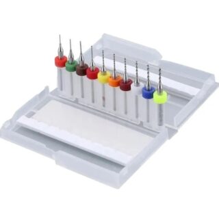 Set 10 Fresas/Brocas PCB Carburo Tungsteno CNC