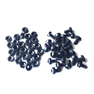 Tornillos Phillips M3x6 mm Nylon Negro (Pack x10)