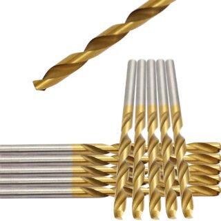 Broca de Acero Rápido Milimétrica Dorada Punta 118°
