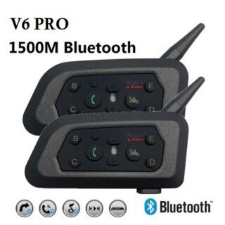 Par de Intercomunicadores EJEAS V6 Pro Bluetooth para Casco de Moto