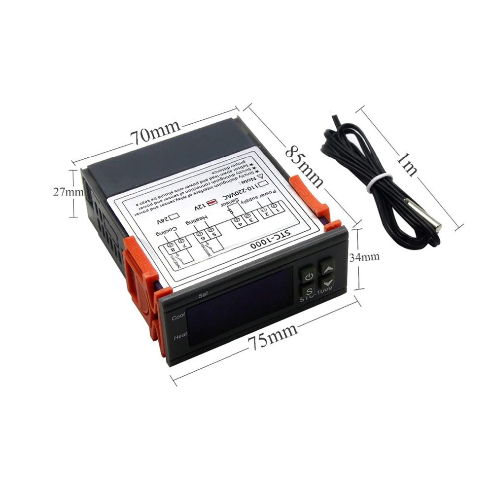 Termostato Digital STC-1000 12V/24V Control Automático de Temperatura Termostato Digital STC-1000 12V/24V Control Automático de Temperatura - Imagen 4