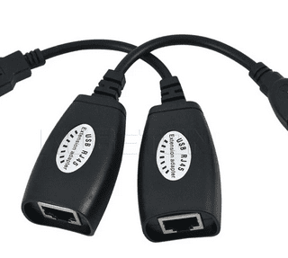 Adaptador de Cable de Extensión USB 2.0 sobre RJ45 hasta 45m