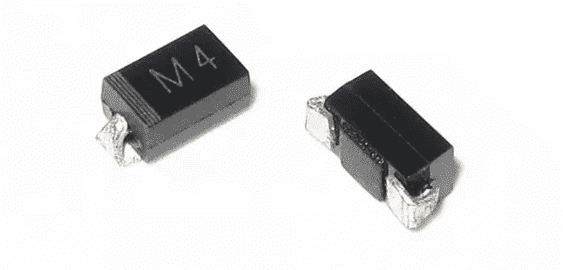Diodo Schottky M4 SMD 1A 400V, montaje superficial DO-214AC Diodo Schottky M4 SMD 1A 400V, montaje superficial DO-214AC