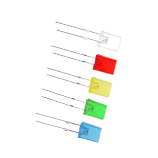 Diodo LED Cuadrado Rectangular 2x5x7mm Paquete X10