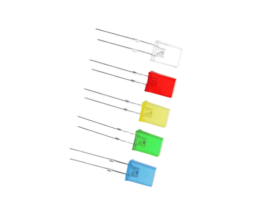 Diodo LED Cuadrado Rectangular 2x5x7mm Paquete X10 Diodo LED Cuadrado Rectangular 2x5x7mm Paquete X10