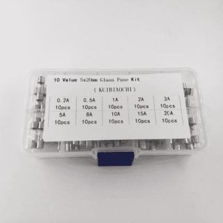 Kit de Fusibles Eléctricos de Vidrio 100 Piezas