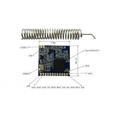 Módulo Transceptor LoRa SX1278 DRF1278F 433MHz de Alta Sensibilidad Módulo Transceptor LoRa SX1278 DRF1278F 433MHz de Alta Sensibilidad - Imagen 4