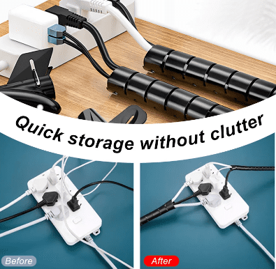 Organizador de cables en espiral Flexible 10mm - 2mt Organizador de cables en espiral Flexible 10mm - 2mt - Imagen 2