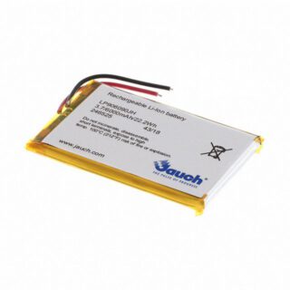 Banco de baterías recargables LiPo. Voltaje de 3.7V y 6 Ah de capacidad.