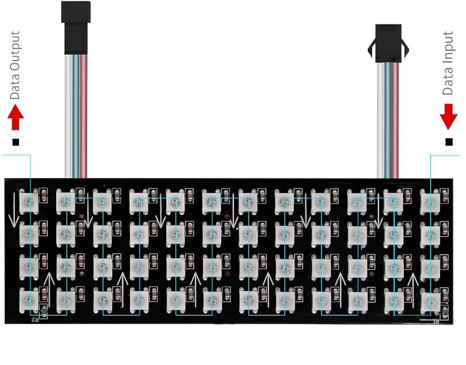 Panel LED RGB 4x12 Ws2812 Neopixel 5050 Panel LED RGB 4x12 Ws2812 Neopixel 5050 - Imagen 2