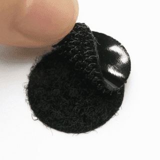 Círculos Velcro Adhesivo 1.5 cm Negro Paquete X10