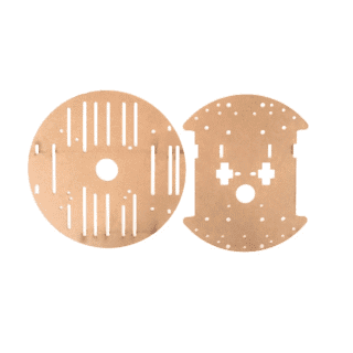 Chasis acrílico redondo para 2 llantas