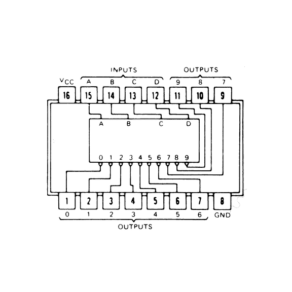 SN74LS42 Decodificador BCD a Decimal TTL DIP SN74LS42 Decodificador BCD a Decimal TTL DIP - Imagen 3