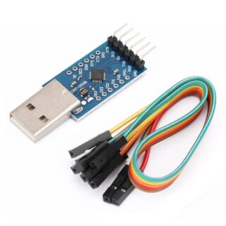 Módulo USB 2.0 a TTL UART CP2104 6 Pines con Cables Dupont para programación serial