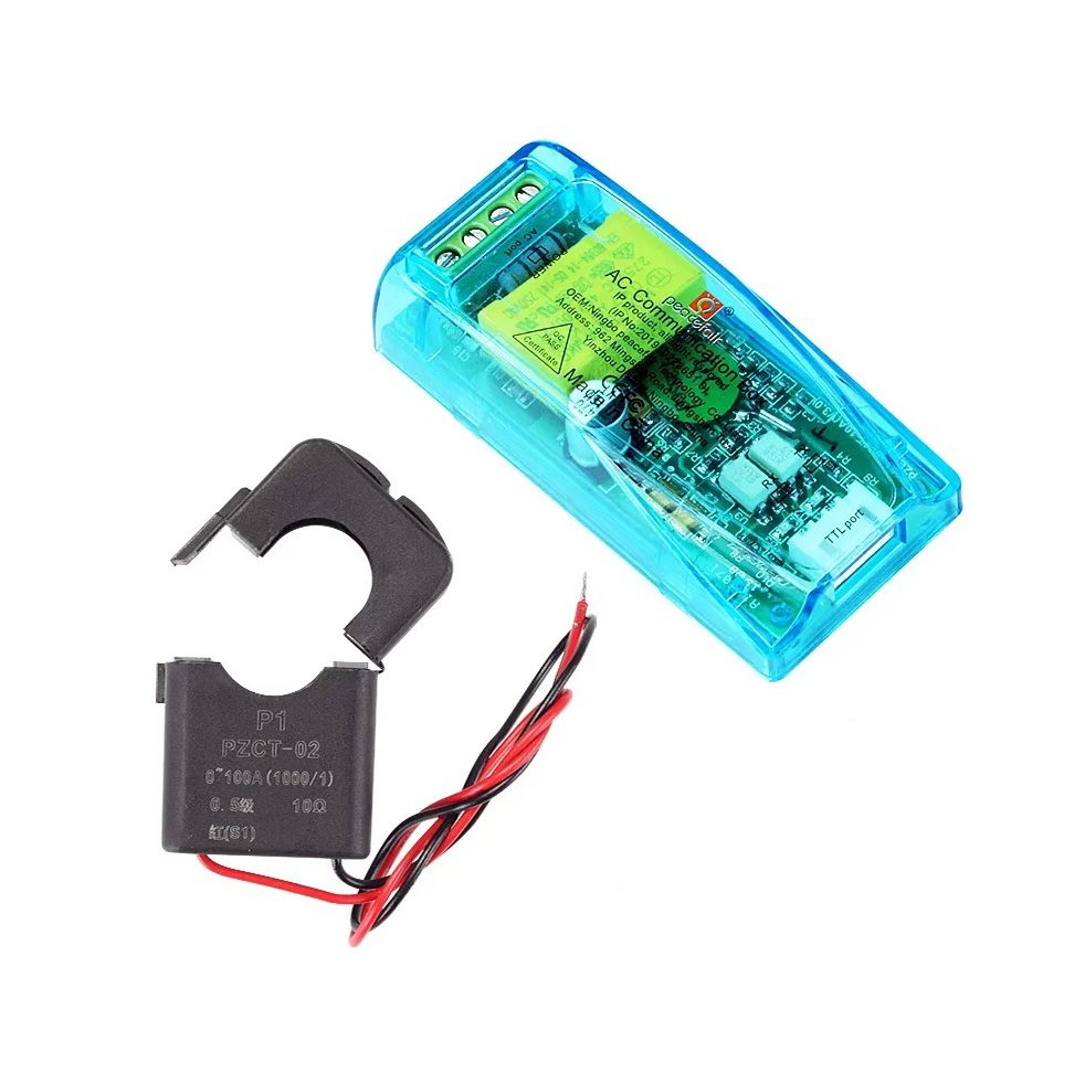 PZEM-004T V3.0 Medidor de Energía Preciso 100A – Voltaje y Corriente PZEM-004T V3.0 medidor de energía 100A con transformador de corriente