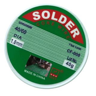 Rollo de Soldadura Estaño 60/40 1.0mm x 1m con Núcleo de Flux para electrónica