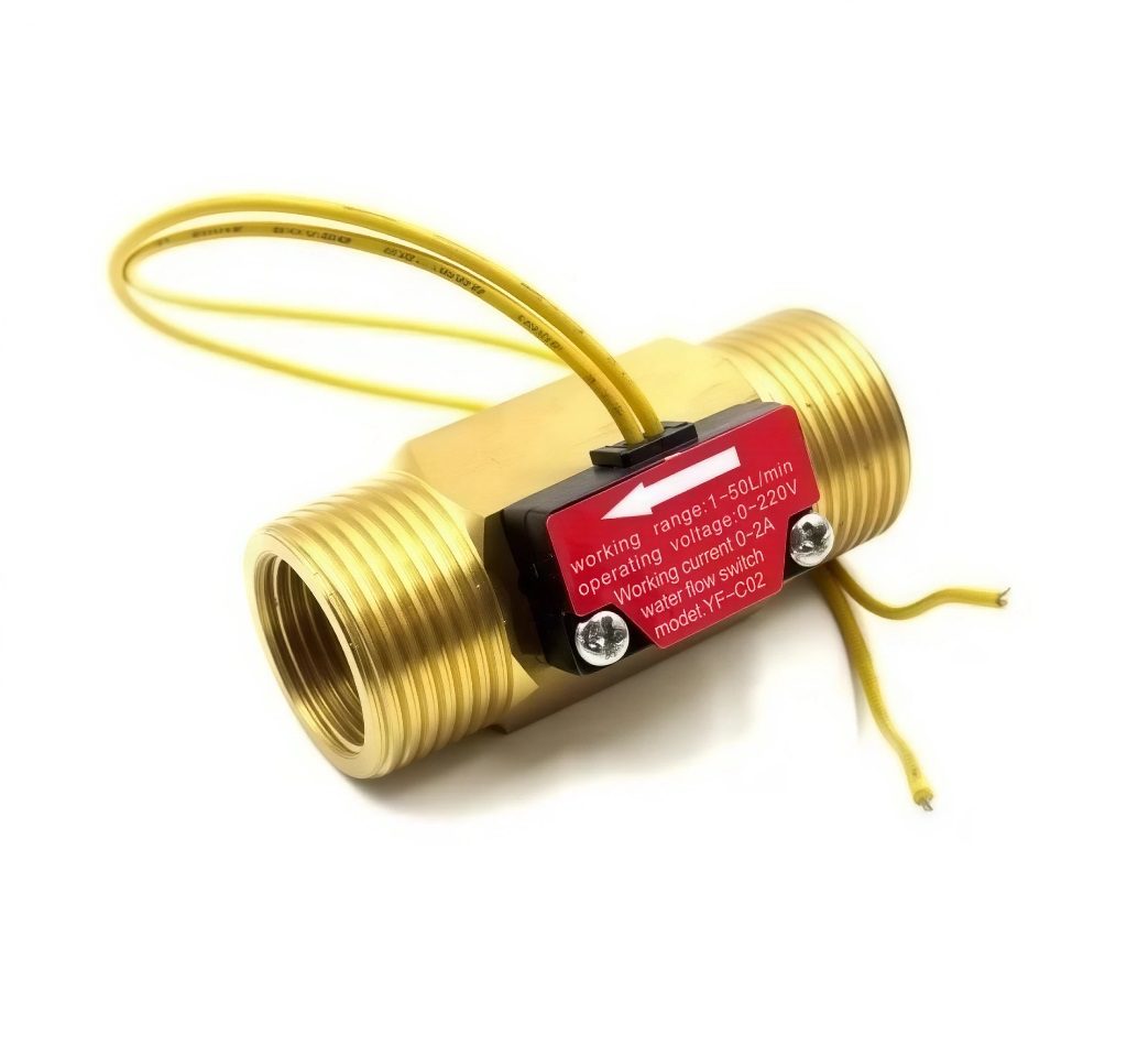 Switch Sensor de Flujo de Agua YF-C02 3/4" 1–50L/min para Calentador Automático Sensor de Flujo de Agua YF-C02 de 3/4 pulgadas para medición de 1 a 50 L/min