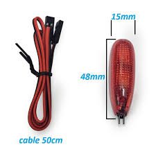 Lámpara LED de Alta Intensidad 12V 3W para Aeromodelismo y Proyectos dispositivo de iluminación compacto y potente utilizado en drones, vehículos RC y aplicaciones electrónicas que requieren alta visibilidad.