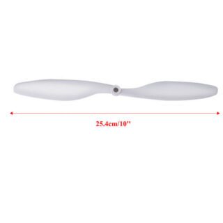 Hélices 1045 CW y CCW fabricadas en ABS, mostrando su diseño aerodinámico, ideales para drones multirrotor.