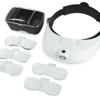 Visor óptico con aumento e iluminación LED para trabajos de precisión y electrónica