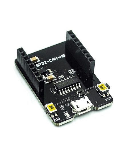 Placa Base de Programación para ESP32-CAM con Interfaz USB adaptador con interfaz USB que permite programar y alimentar el módulo ESP32-CAM de forma sencilla y segura.