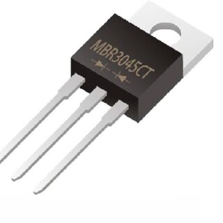 Diodo Schottky MBR3045CT 45V 30A doble en encapsulado TO-220 para rectificación de potencia