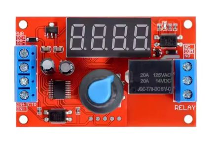 Módulo de Relé Temporizador de 1 Canal con Perilla y Pantalla Digital 5V 10A Módulo de Relé Temporizador de 1 Canal con Perilla y Pantalla Digital 5V 10A - Imagen 3