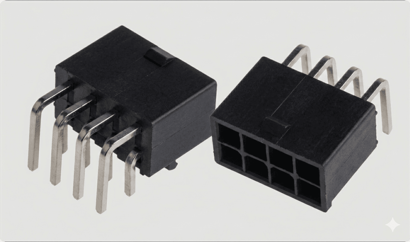 Conector Box Header Hembra 2x4 Pines para PCB Conector Box Header hembra de 2x4 pines para montaje en PCB y conexión de cables IDC