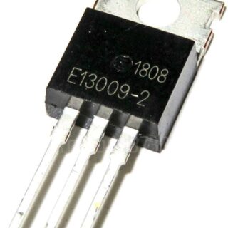 Transistor MJE13009 NPN de 400V y 12A en encapsulado TO-220 para fuentes switching, inversores y control de potencia