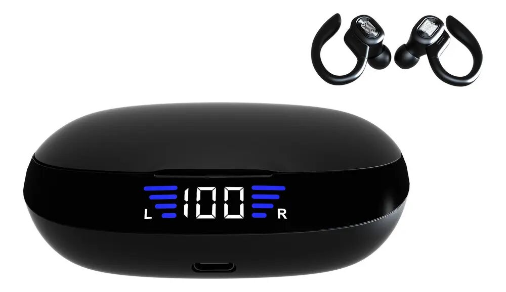 Audífonos Auriculares Deportivos con Gancho de Oreja Lenovo Audífonos inalámbricos deportivos Lenovo con Bluetooth y gancho de oreja para entrenamiento y actividades físicas