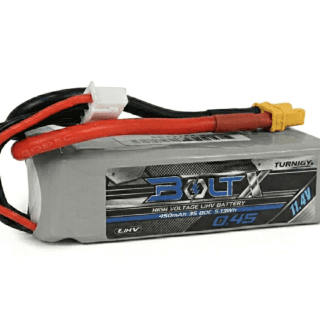 Batería LiHV Turnigy BoltX 3S 450mAh 11.4V 80C con conector XT30 para drones FPV y aeromodelismo