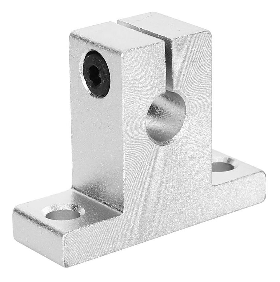 Soporte de Eje para Carril de Rodamiento Lineal Mesa XYZ o Impresora 3D Soporte de eje lineal para guías y rodamientos utilizado en impresoras 3D, CNC y mesas XYZ