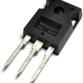 Rectificador Schottky doble MBR30100PT de 30A y 100V con cátodo común en encapsulado TO-247AD.