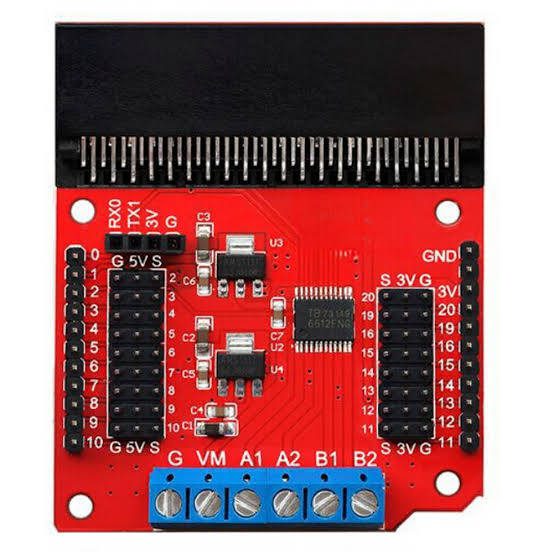Módulo de Expansión de Motores Keyes (MD-MBK) Módulo de expansión de motores Keyes MD-MBK con controlador L298P para Arduino, compatible con motores DC y motores paso a paso.