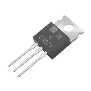Transistor Darlington NPN 2SD1071 de 450 V y 6 A en encapsulado TO-220 para amplificadores, control de motores y aplicaciones de potencia.