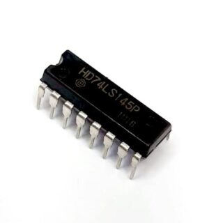 Circuito integrado 74LS145 decodificador BCD a decimal con salidas de colector abierto en encapsulado DIP-16.