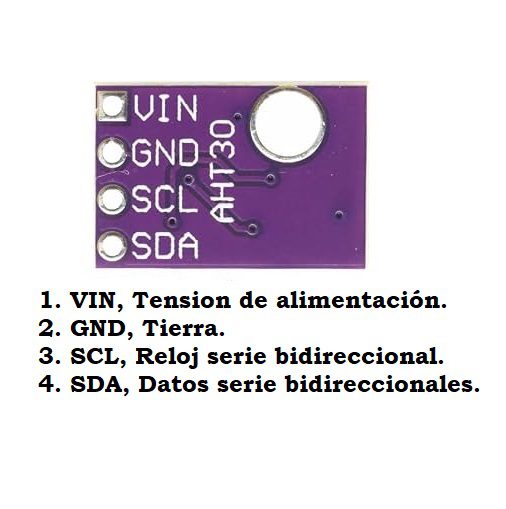 Sensor de Temperatura y Humedad AHT30 Sensor de Temperatura y Humedad AHT30 - Imagen 3
