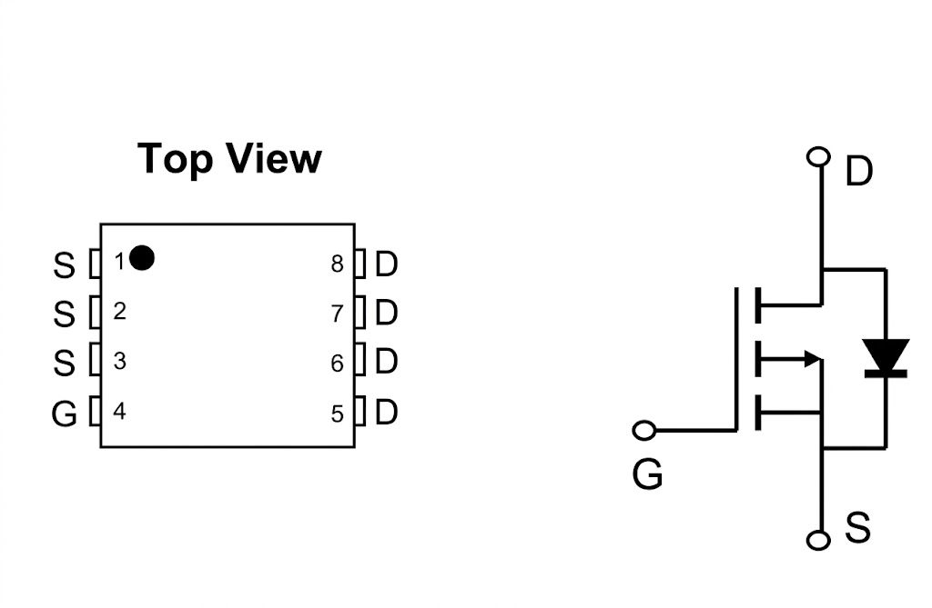 MOSFET P-Channel AONS21357 30V 36A 7.8mΩ MOSFET P-Channel AONS21357 30V 36A 7.8mΩ - Imagen 3