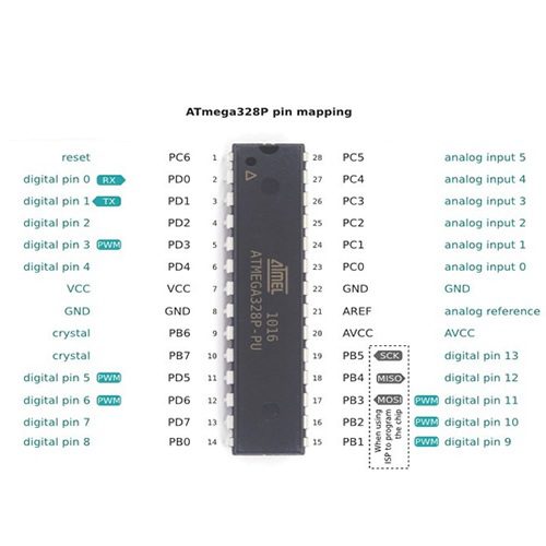 Microcontrolador AVR ATMEGA328P-PU de 8 Bits DIP-28 Microcontrolador AVR ATMEGA328P-PU de 8 Bits DIP-28 - Imagen 3