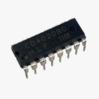Circuito integrado CD4020B contador binario CMOS de 14 etapas en encapsulado DIP-16.