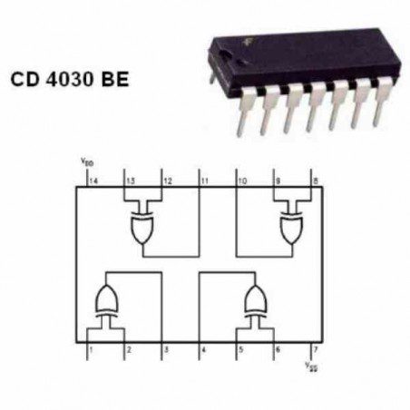 Compuerta XOR Cuádruple CD4030 CMOS DIP-14 Compuerta XOR Cuádruple CD4030 CMOS DIP-14 - Imagen 3