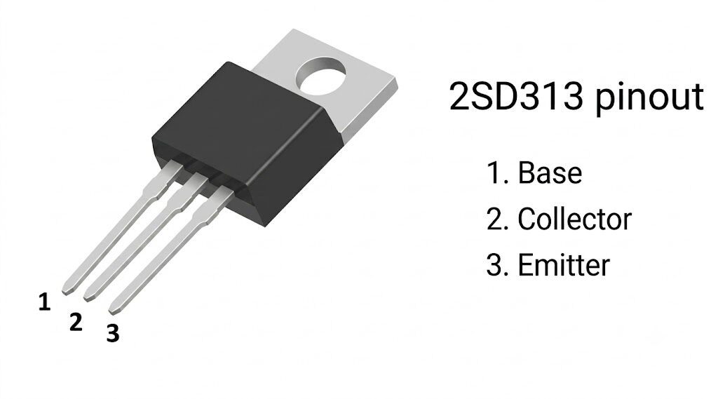 Transistor NPN de Potencia 2SD313 TO-220 Transistor NPN de Potencia 2SD313 TO-220 - Imagen 2