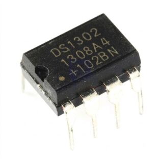 Circuito integrado DS1302 reloj de tiempo real RTC con memoria RAM y comunicación serial de 3 hilos en encapsulado DIP-8.
